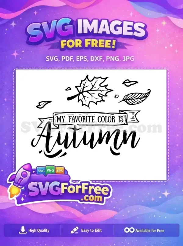 Free Autumn Quote Free Hand-drawn Fall Leaves Thanksgiving Free SVG