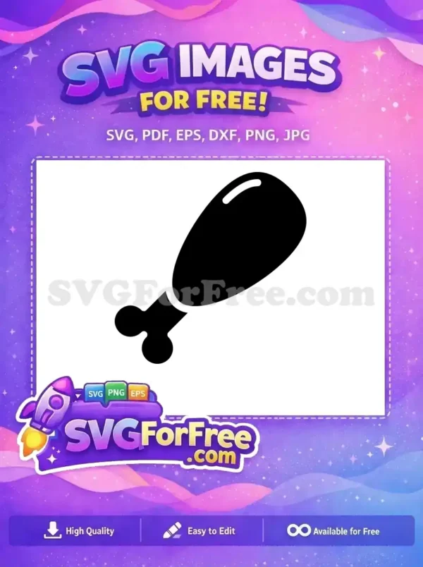 Free Black Drumstick Silhouette Free Thanksgiving Food Fall Thanksgiving Quotes Free SVG