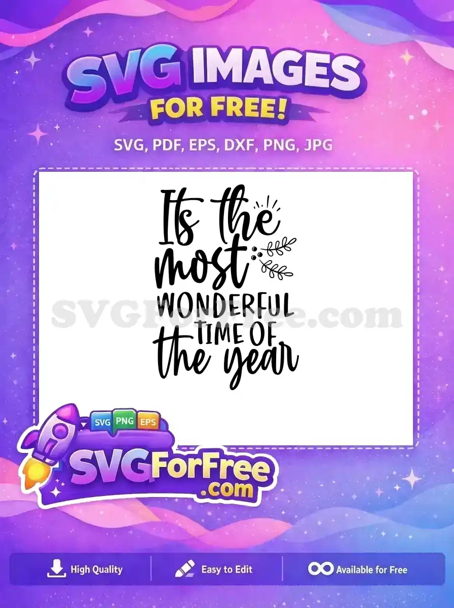 Free Elegant Calligraphy Free Berries Leaves Christmas Quote Free SVG