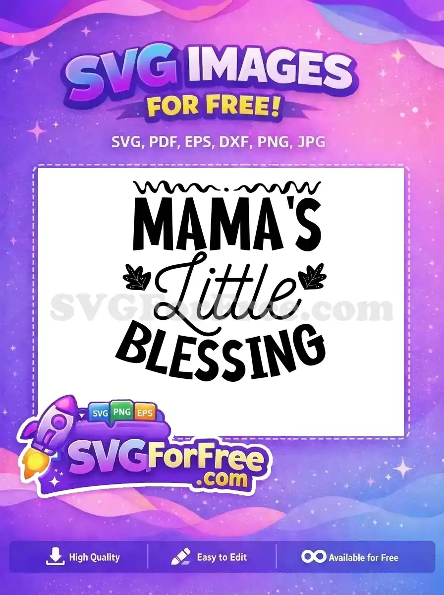 Free Mama's Little Blessing Free Autumn Leaves Thanksgiving Quote Free SVG