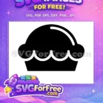 Free Black Pie Free Wavy Outline Thanksgiving Fall Free SVG - Instant Download