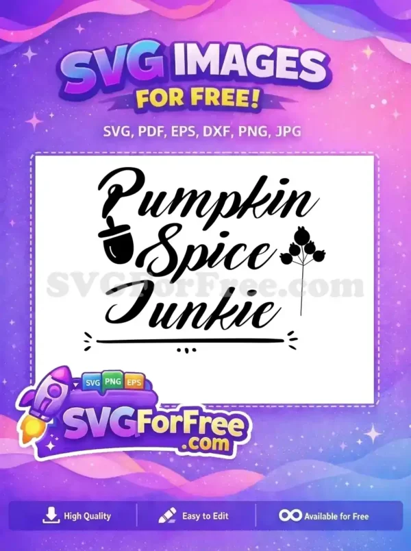 Free Pumpkin Spice Free Fall Acorn Berries Quote Free SVG