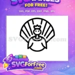 Free Crowned Free Turkey Fall Thanksgiving Quotes Free SVG - Instant Download