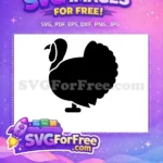 Free Thanksgiving Turkey Free Autumn Silhouette Fall Holiday Design Free SVG - Instant Download
