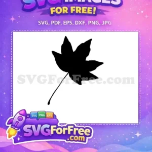 Free Black Maple Leaf Free Fall Thanksgiving Silhouette Free SVG 1