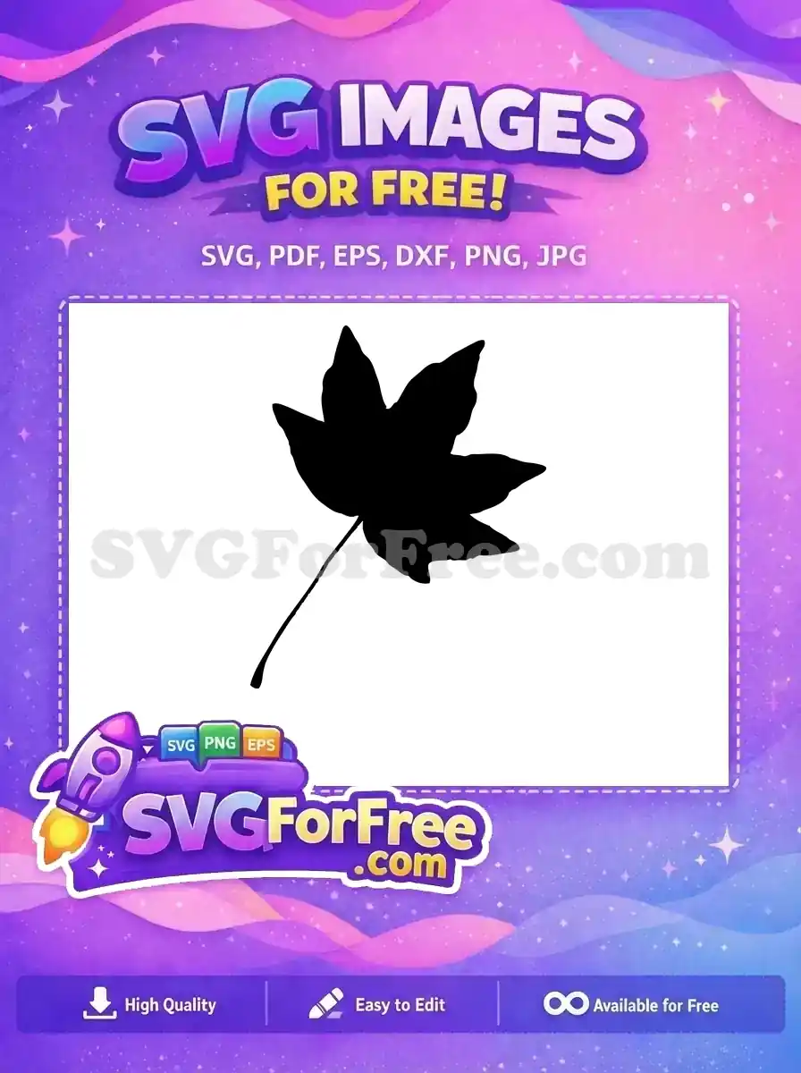 Free Black Maple Leaf Free Fall Thanksgiving Silhouette Free SVG 1