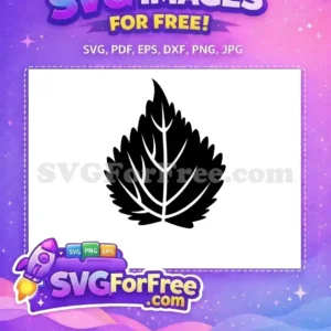 Free Black Fall Leaf Free Detailed Veins Thanksgiving Quotes Free SVG
