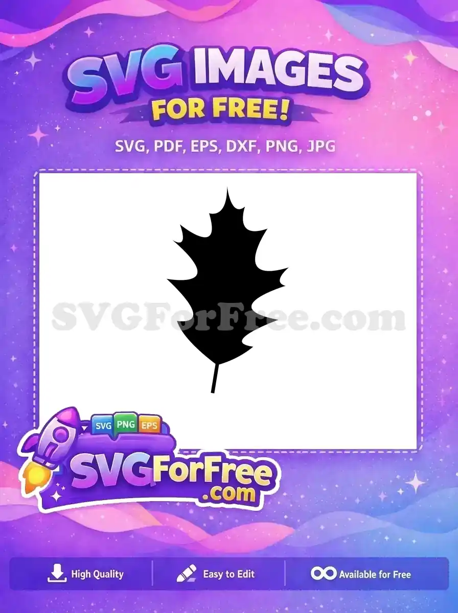 Free Black Oak Leaf Free Autumn Harvest Thanksgiving Quotes Free SVG