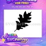 Free Black Oak Leaf Free Simple Fall Thanksgiving Quotes Free SVG - Instant Download