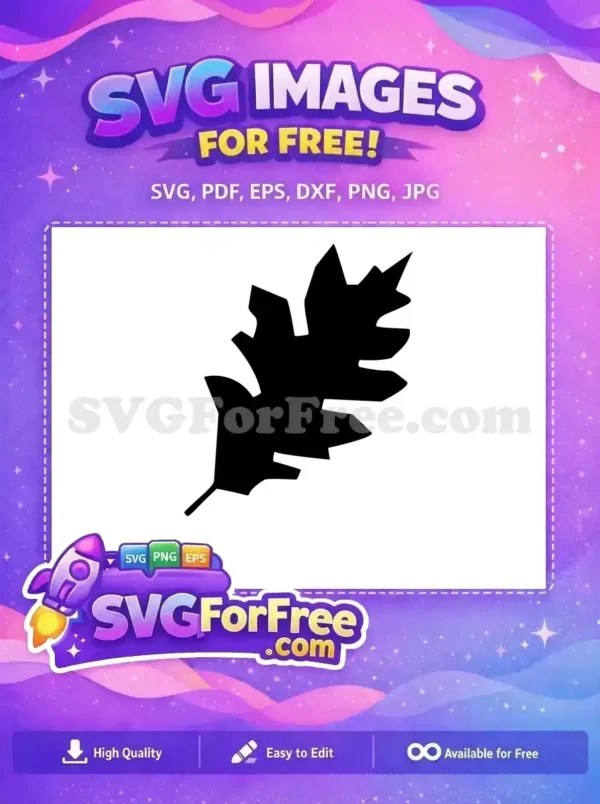 Free Black Oak Leaf Free Simple Fall Thanksgiving Quotes Free SVG