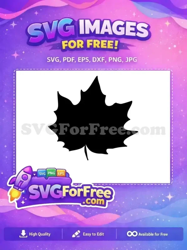 Free Black Maple Leaf Free Autumn Design Fall Thanksgiving Free SVG