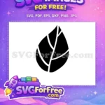Free black leaf Free white veins Thanksgiving Fall design Free SVG - Instant Download