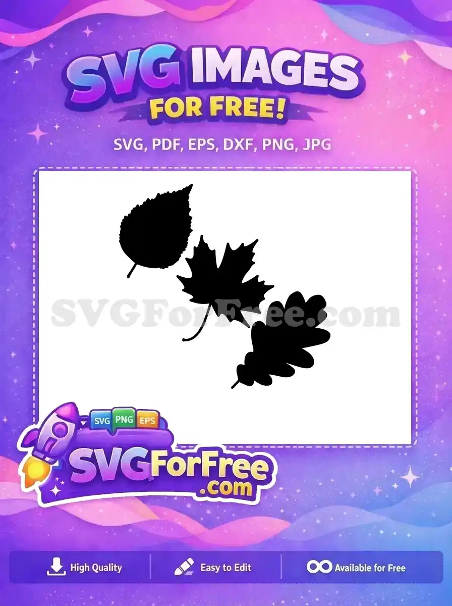 Free Autumn Leaves Free Maple Oak Birch Fall Free SVG