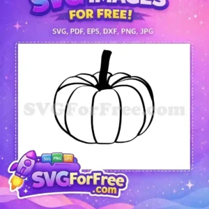 Free Black Outline Pumpkin Free Autumn Harvest Art Fall Thanksgiving Free SVG