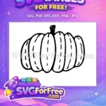 Free Outlined Pumpkin Free Harvest Decoration Fall Thanksgiving Quotes Free SVG - Instant Download