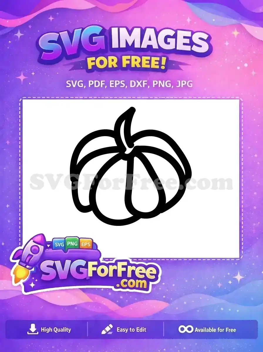 Free bold pumpkin outline Free harvest season Fall Thanksgiving Quotes Free SVG