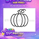 Free Outline Pumpkin Free Curly Vine Fall Thanksgiving Quotes Free SVG - Instant Download