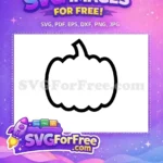 Free Black Outline Pumpkin Free Fall Harvest Thanksgiving Quotes Free SVG - Instant Download