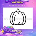 Free Cute Pumpkin Outline Free Autumn Decoration Thanksgiving Free SVG - Instant Download