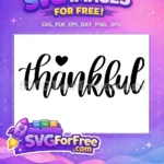 Free Black Script Font Free Heart Accent Fall Thanksgiving Quotes Free SVG - Instant Download