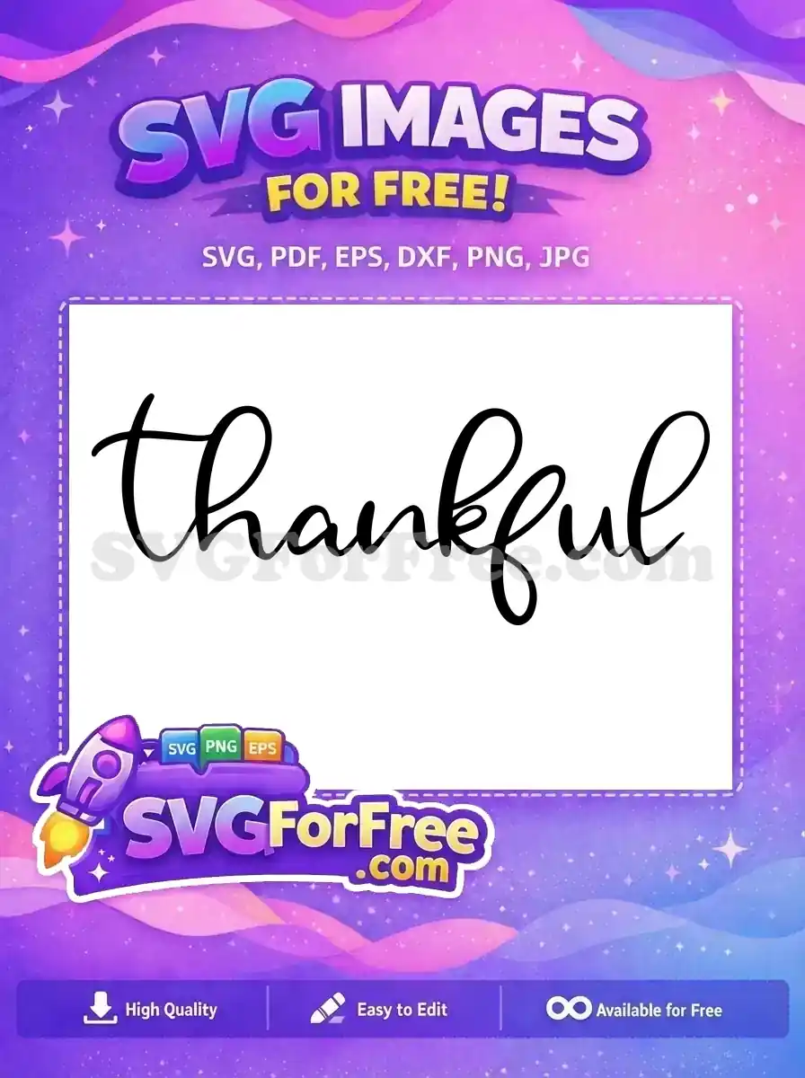Free Black Cursive Free Elegant Script Fall Thanksgiving Quote Free SVG