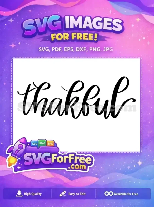 Free elegant thankful script Free autumn sentiments Fall Thanksgiving Quotes Free SVG