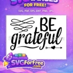 Free Black Grateful Free Arrow Fall Thanksgiving Quotes Free SVG - Instant Download
