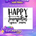 Free Happy Free Pumpkin Heart Fall Thanksgiving Quotes Free SVG - Instant Download