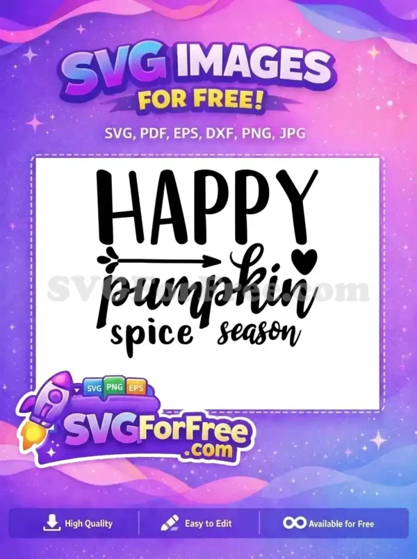 Free Happy Free Pumpkin Heart Fall Thanksgiving Quotes Free SVG