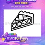 Free Pie Slice Outline Free Sweet Filling Fall Thanksgiving Holiday Free SVG - Instant Download