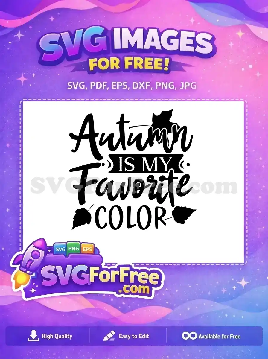 Free Autumn Color Quote Free Black Leaves Thanksgiving Free SVG
