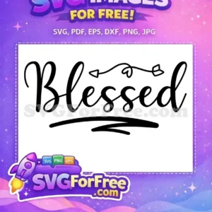 Free Black Blessed Free Swirls Fall Thanksgiving Quotes Free SVG
