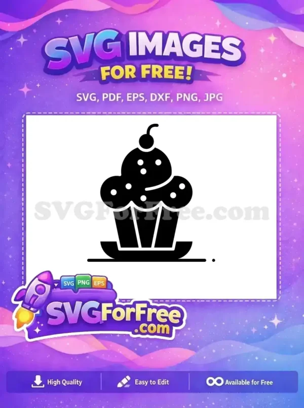 Free Delicious Black Cupcake Free Cherry Sprinkles Topping Fall Thanksgiving Quotes Free SVG