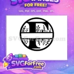 Free Split E Floral Free Black Silhouette Family Monogram Free SVG - Instant Download