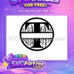 Free Floral Letter T Free Circular Design Family Monogram Free SVG - Instant Download
