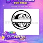 Free Monogram C Floral Free Delicate Branch Berries Personalized Family Free SVG - Instant Download