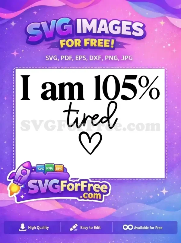Free Tired Free Black Heart Family Quote Free SVG