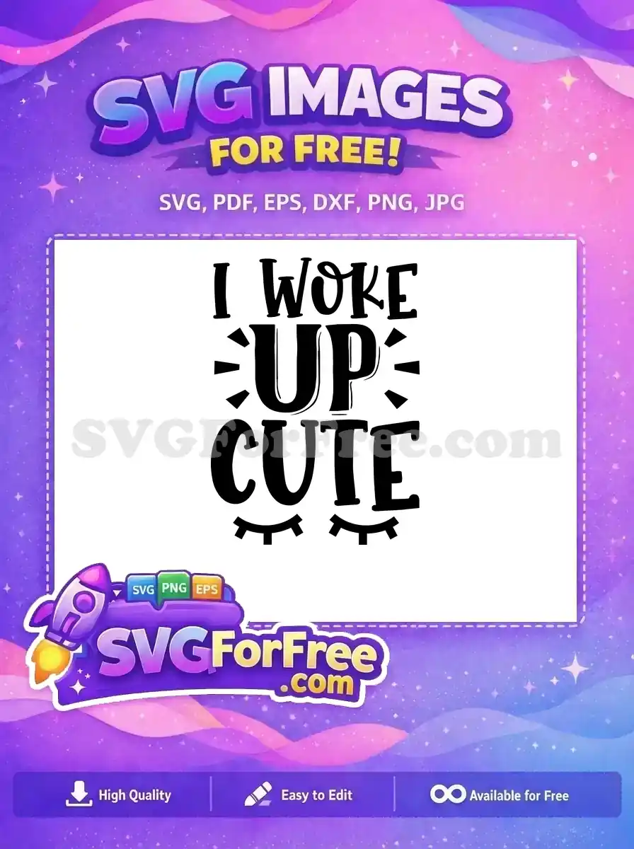 Free Woke Up Cute Free sleepy eyes graphic Family Free SVG