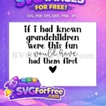 Free Fun Grandchildren Free Heart Accents Family Quotes Free SVG - Instant Download