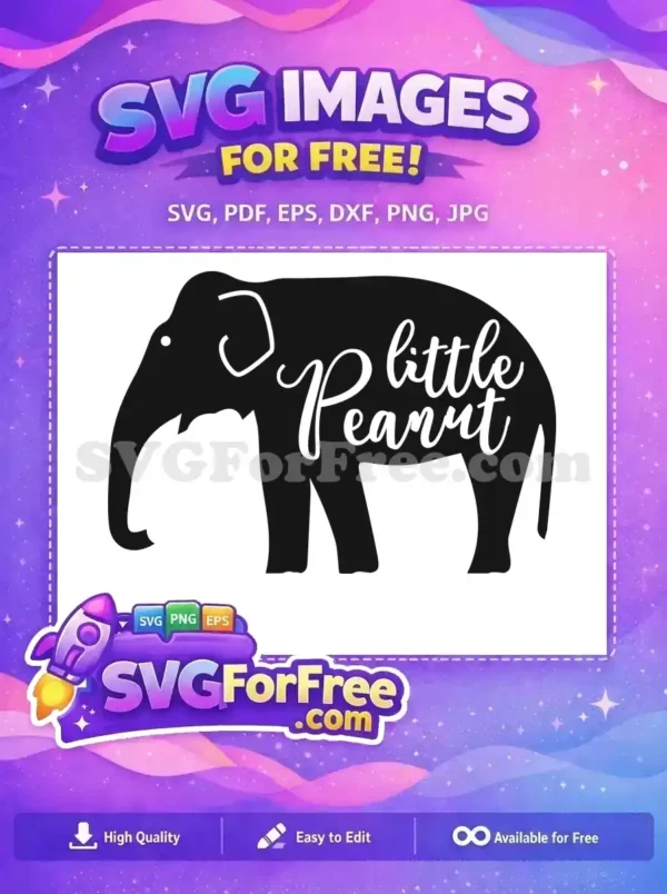 Free Baby Elephant Free Little Peanut Family Quotes Free SVG