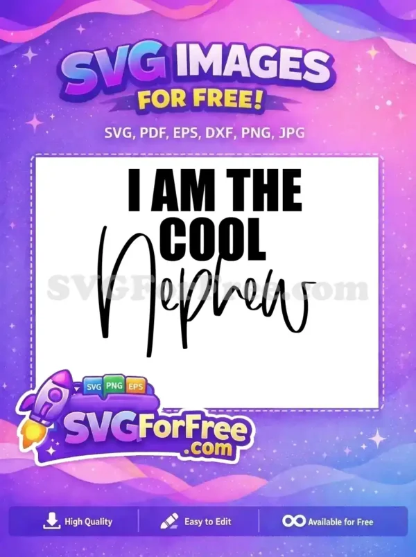 Free Black Text Free Nephew Quote Family Design Free SVG