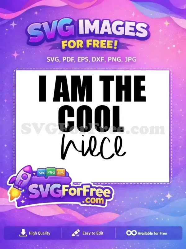 Free Bold Cool Free Cursive Niece Quote Free SVG