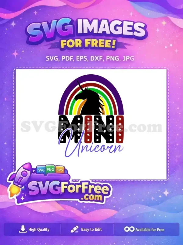 Free Black Unicorn Rainbow Free Starry Family Quotes Free SVG