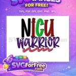 Free colorful NICU Free purple warrior Family Quotes Free SVG - Instant Download
