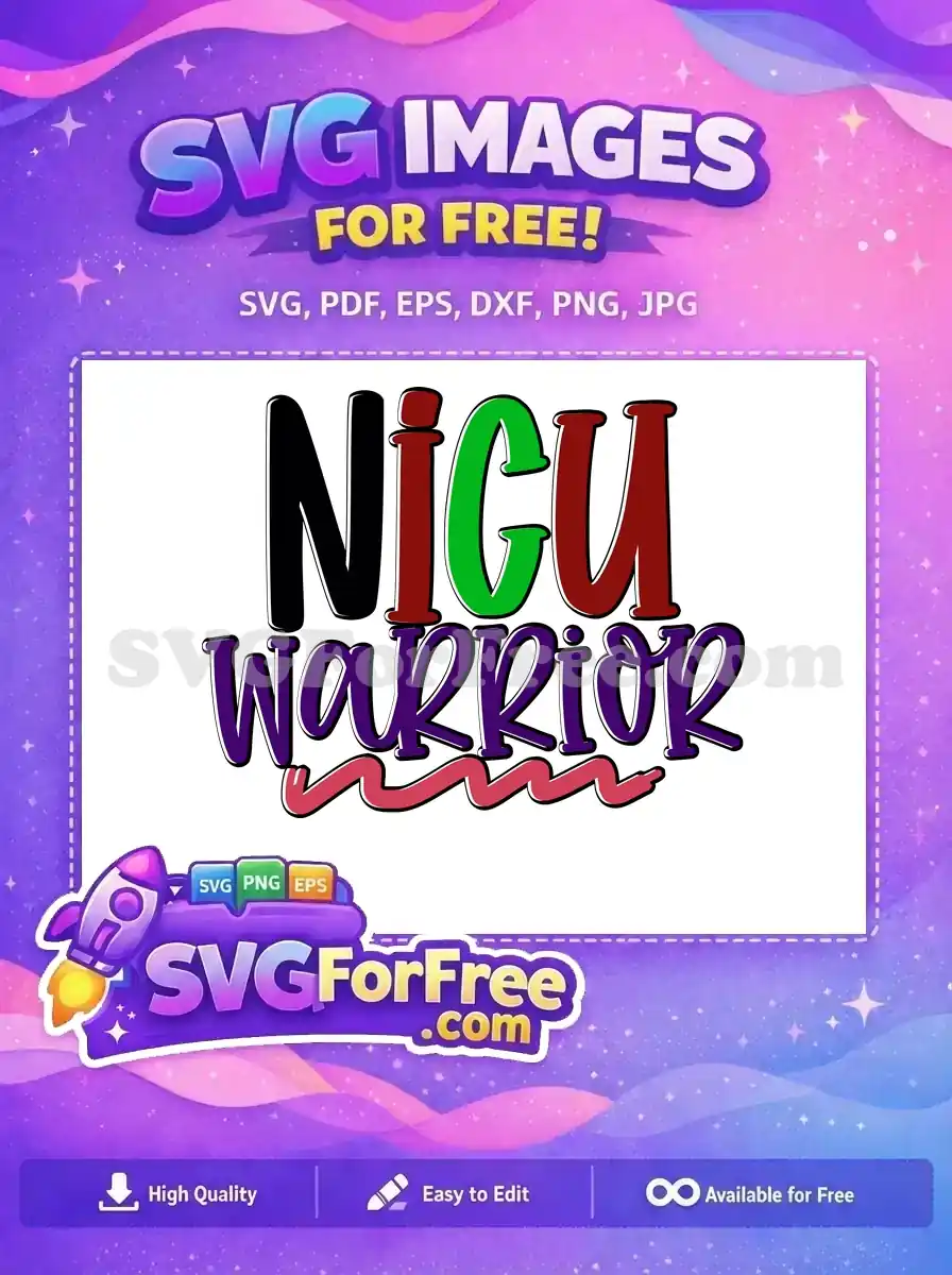 Free colorful NICU Free purple warrior Family Quotes Free SVG