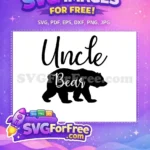 Free Black Bear Free Uncle Script Family Quotes Free SVG - Instant Download