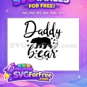 Free black bear Free daddy stars Family Quotes Free SVG