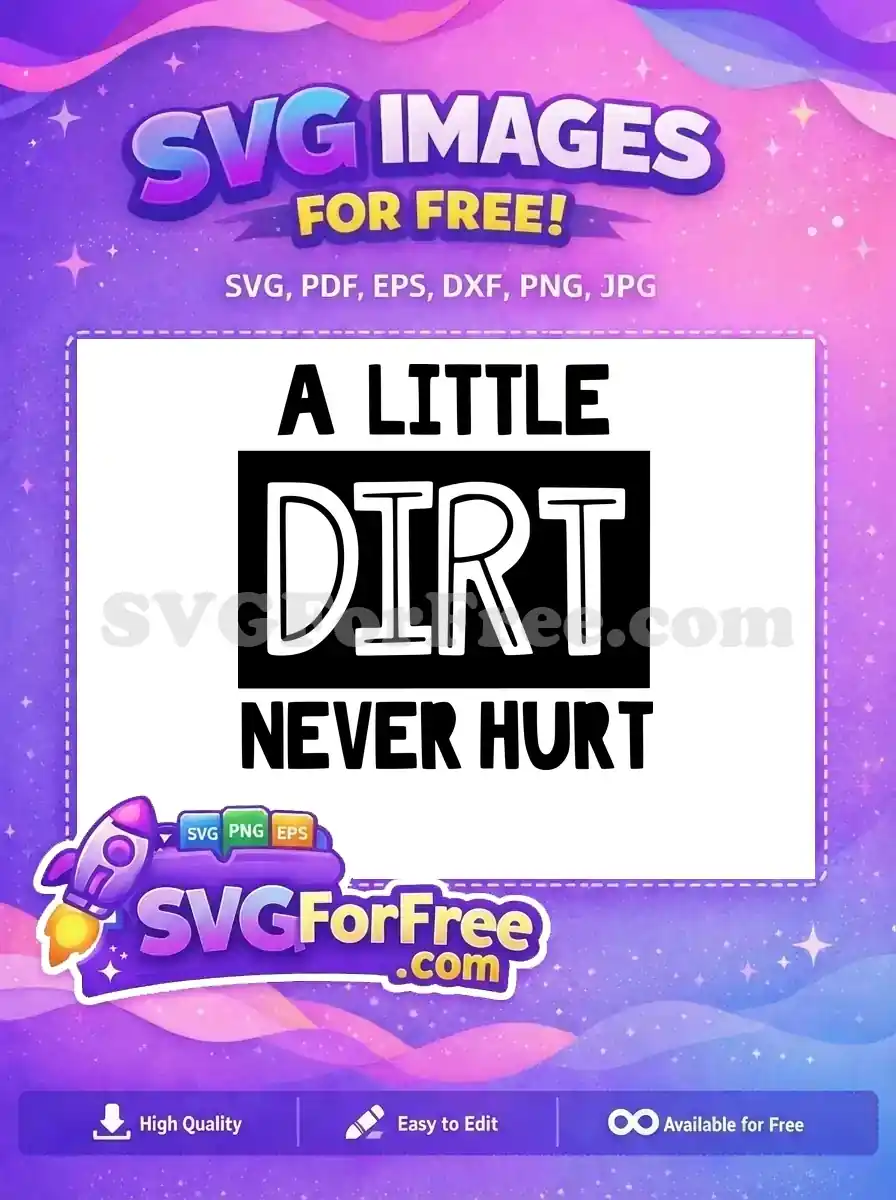 Free Bold Black Text Free Outlined White Dirt Family Quotes SVG Free SVG
