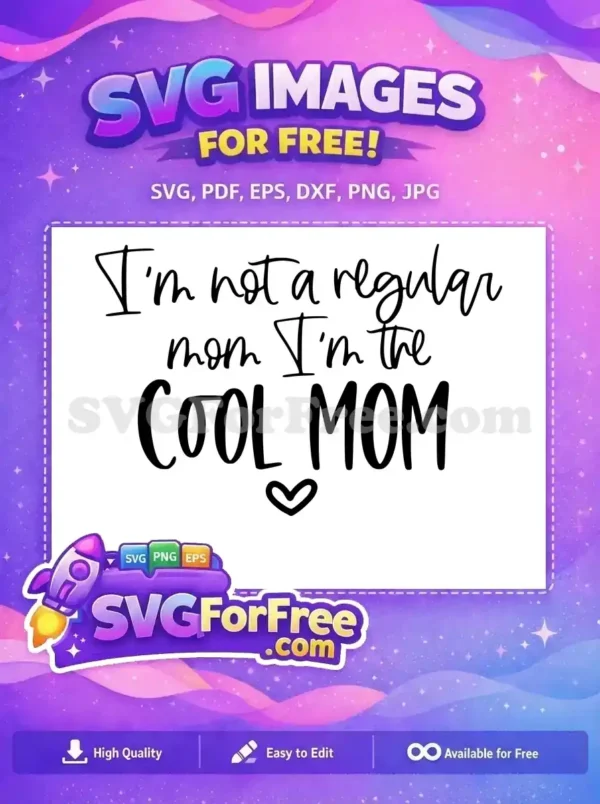 Free Cool Mom with Heart Free Black Lettering Family Quotes Free SVG Free Cool Mom with Heart Free Black Lettering Family Quotes Free SVG