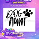 Free Black Dog Free Aunt Paw Family Script Free SVG - Instant Download